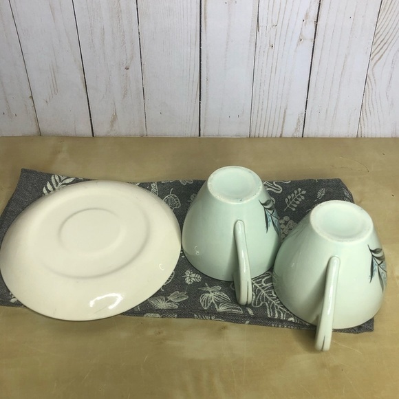 Vintage Floral Tea Cup Saucer Pink Light Blue - Picture 4 of 8